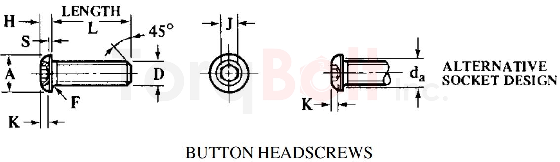 BS 4168 Hexagon Socket Button Head Screws