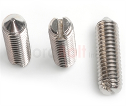 DIN 553 Slotted Set Screws Cone Point