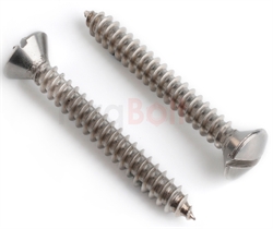 DIN 7973C Slot Raised Countersunk AB Self Tapping Screws