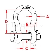 US Round Pin Anchor Shackle